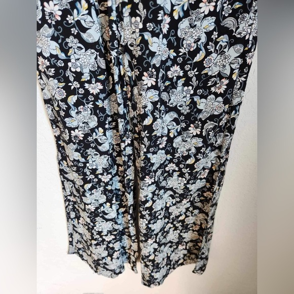 Vera Bradley Boho lagenlookk Floral Slit pants with side pockets size small - Picture 8 of 10